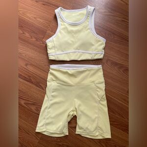 Butter Yellow Wilo The Label Workout Set